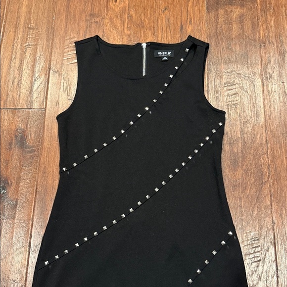 XS ALLEN B. Black Business Mini Dress with Silver Studs - Picture 4 of 10